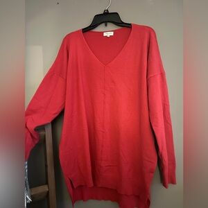 Sweet Lovely by Jen Sweater NWOT Red M/L